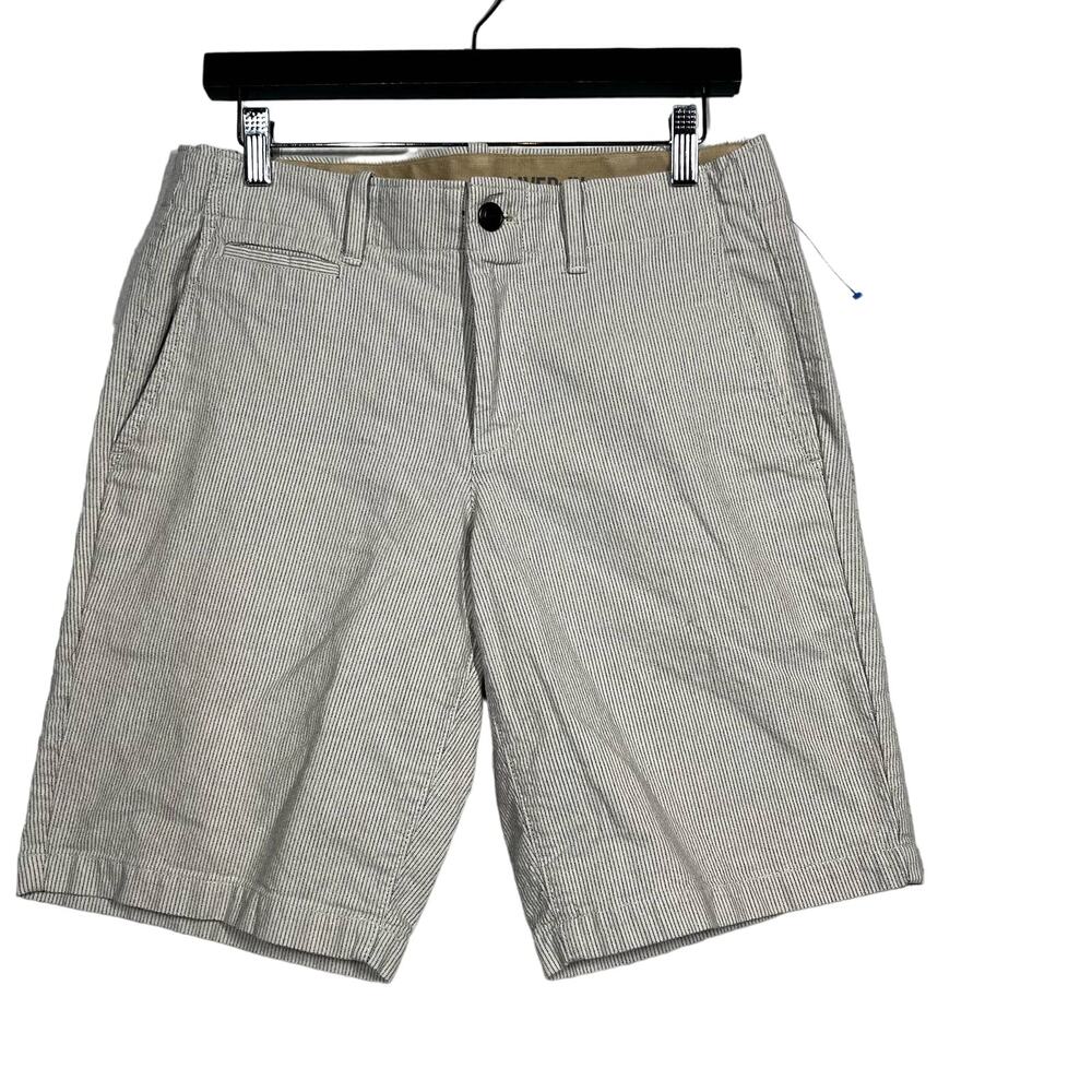 Gap Railroad Stripe Shorts Off White Tan - 31